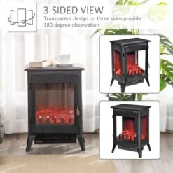 HOMCOM Electric Stove Fire - Black - 820-216 -Dimplexs Zone uerf2617dc22f074b.jpg