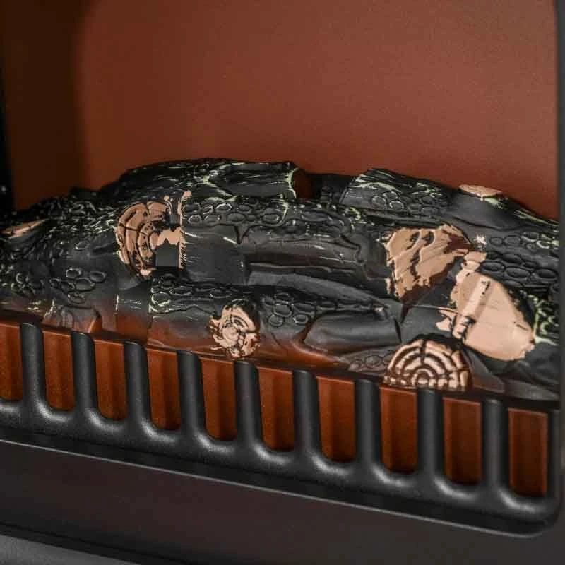 HOMCOM Freestanding Electric Stove Fire - Black - 820-038 9 HOMCOM Freestanding Electric Stove Fire - Black - 820-038 - Image 7