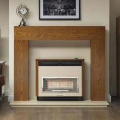Valor Brava Radiant Outset Gas Fire - Electronic - Teak - 05347E1