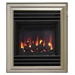 Valor Harmony Full Depth Homeflame High Efficiency Gas Fire - Champagne - 0576161 -Dimplexs Zone v a valor 0576161 harmony homeflame gas fire clean