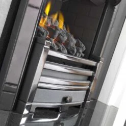 Valor Maquerade Full Depth Convector Gas Fire - Black Nickel - 0594012 -Dimplexs Zone v a valor 0594012 masquerade convector gas fire upclose