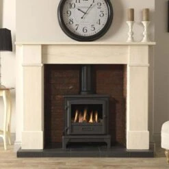 Valor Ridlington Gas Stove Log - Manual Control - Black - 05944X6