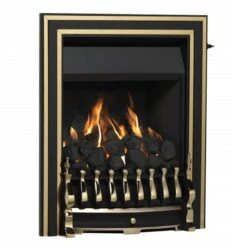 Valor Allure Full Depth Convector Gas Fire - Inlay Trim Black/Brass - 05945MCA5 -Dimplexs Zone v a valor 05945mca5 allure convector gas fire clean2