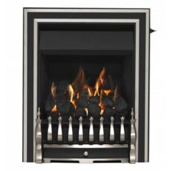 Valor Allure Full Depth Convector Gas Fire - Inlay Trim Black/Brushed Chrome - 05945MCA7