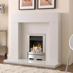 Valor Seattle Slimline Hotbox Gas Fire - Brushed Chrome - 0595603