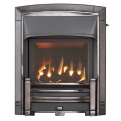 Valor Masquerade Full Depth Homeflame High Efficiency Gas Fire - Black Nickel - 0596112