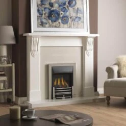 Valor Trueflame Full Depth Homeflame High Efficiency Gas Fire - Full Trim Chrome - 0596152 -Dimplexs Zone v a valor 0596152 trueflame full depth gas fire lifestyle2