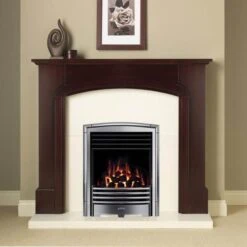 Valor Petrus Full Depth Homeflame High Efficiency Gas Fire - Silver Chrome - 0596191
