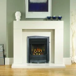 Valor Petrus Slimline Homeflame High Efficiency Gas Fire - Black Chrome - 0596351
