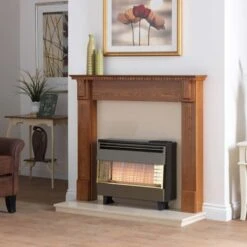 Valor Robinson Willey Firegem Visa Radiant Outset Gas Fire - Olive - A85014