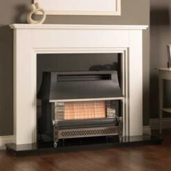 Valor Robinson Willey Sahara Radiant Outset Gas Fire - Electronic - Pewter & Chrome - A97039