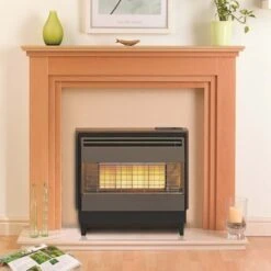Valor Robinson Willey Firegem Visa Highline Deluxe Radiant Gas Fire - Teak - A86013