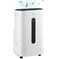 HOMCOM 20L Portable Dehumidifier With Air Purifier Filter - White - 821-025V70WT -Dimplexs Zone vad56418a6925fbff.jpg