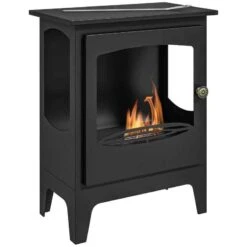 HOMCOM Bioethanol Fireplace - Black - 820-375V00BK -Dimplexs Zone vah0d918969289f5f.jpg