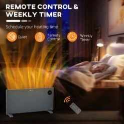 HOMCOM Electric Space Heater - 2000W - Grey - 820-352V71GY -Dimplexs Zone vnh56a18a3c4d733c.jpg