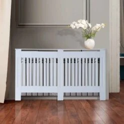 HOMCOM Slatted Radiator Cover - Large - White - 820-031 -Dimplexs Zone w65ced17dc31d14fd.jpg