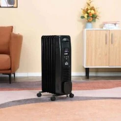 HOMCOM Digital Oil Filled Electric Radiator - 7 Fin - Black - 820-265V70BK -Dimplexs Zone wa5ea917dc60bce87.jpg