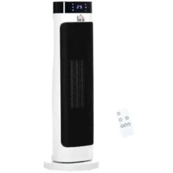 HOMCOM Oscillating Portable Electric Tower Heater - Black - 820-309V70BK -Dimplexs Zone x2c98a1824cce9141.jpg