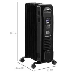 HOMCOM Digital Oil Filled Electric Radiator - 7 Fin - Black - 820-265V70BK -Dimplexs Zone xcf9b817dc60bce87.jpg