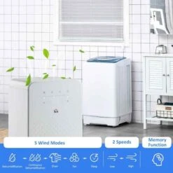 HOMCOM 12L Portable Dehumidifier With Air Purifier Filter - White - 821-027V71WT -Dimplexs Zone xi20b218a831ce8fc.jpg