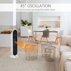 HOMCOM 45° Oscillation Tower Heater - White - 820-281V70 -Dimplexs Zone xvic2317dc24157a8.jpg