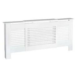 HOMCOM Slatted Design Extendable Radiator Cover - White - 820-105 -Dimplexs Zone xwk98a180dce2a17e.jpg
