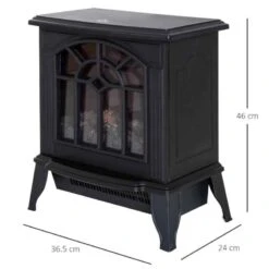 HOMCOM Electric Stove Fire Heater - Black - 820-130 -Dimplexs Zone xzea12186bb6ff17a.jpg