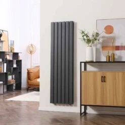HOMCOM Vertical Water Filled Double Panel Radiator 460x1600mm Grey - 820-315V00GY -Dimplexs Zone y9y6ff182dd00a273.jpg