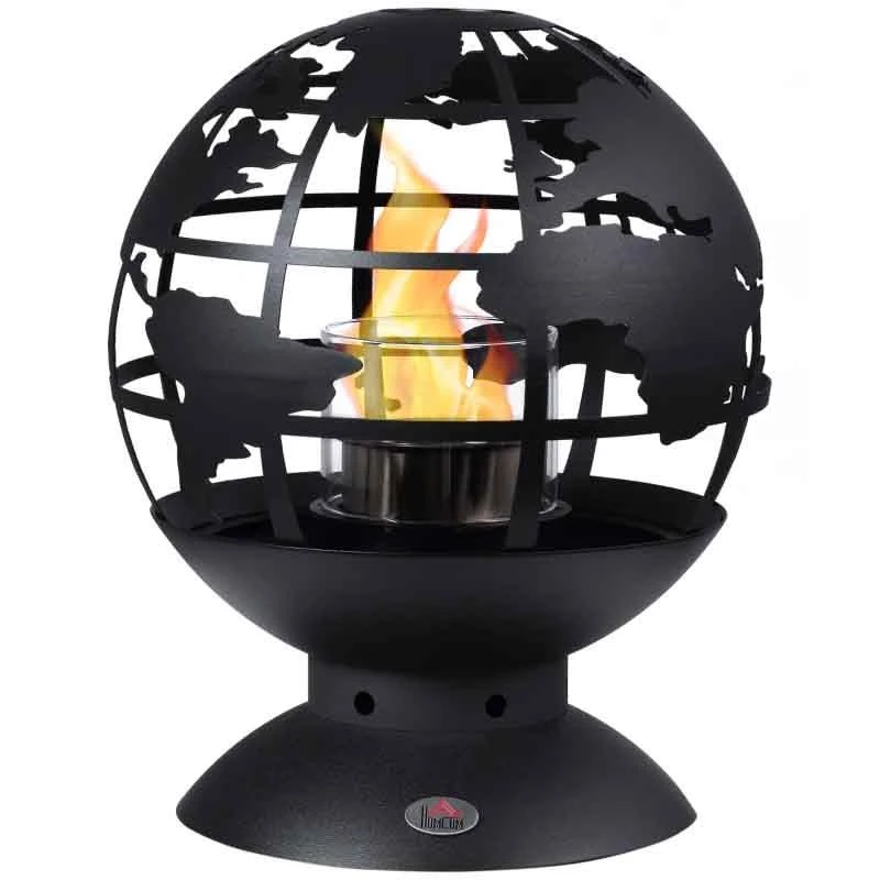 HOMCOM Tabletop Bioethanol Fire - Globe Design - Black - 820-307V00BK 11 HOMCOM Tabletop Bioethanol Fire - Globe Design - Black - 820-307V00BK - Image 9