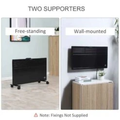 HOMCOM Portable Electric Convector Radiator - Black - 820-270BK -Dimplexs Zone yg7b9917dc3af9289.jpg