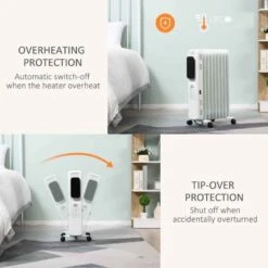 HOMCOM Oil Filled Electric Radiator - 9 Fin - White - 820-261V70 20 HOMCOM Oil Filled Electric Radiator - 9 Fin - White - 820-261V70 -Dimplexs Zone ypf32917dc4afec37.jpg