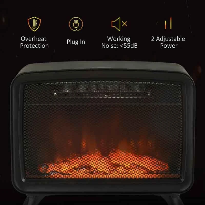 HOMCOM Electric Stove Fire - Black - 820-353V70BK 11 HOMCOM Electric Stove Fire - Black - 820-353V70BK - Image 9