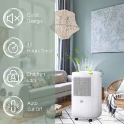 HOMCOM 10L Smart App Control Dehumidifier - White - 821-023V70WT -Dimplexs Zone z8o3d61833c345a6b.jpg